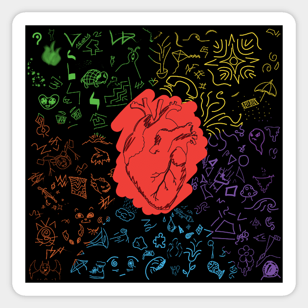 Colorful Heart Sticker by zero three